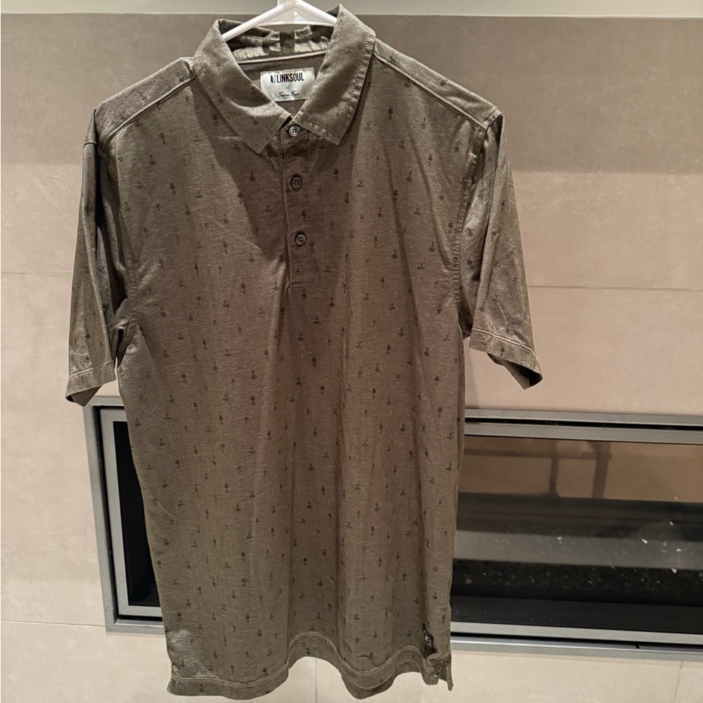 Link Soul Dri-Loft Polo Shirt Ever Green Signs Short Sleeve